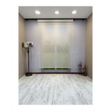 Çift Mekanizmalı Açık Gri Çizgili Desenli Tül ve Beyaz Mat Stor Perde 70 x 200 Gri 77500-V5-P1000