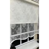 Çift Mekanizmalı Ekru Tül Perde Ve Ekru Stor Perde St 121 Beyaz