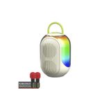 Çift Mikrofonlu Kablosuz Parti Hoparlörü D520690 Beyaz