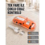 Çift Modlu Kablosuz Bluetooth 5.0 + 2.4ghz Mouse - 3 Cihaz Bağlantılı, Hızlı Geçiş Düğmeli - Çok Renkli