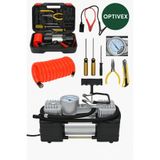 Çift Pistonlu Pro Seri Çelik Gövde Setli Lastik Şişirme Kompresörü Araç Araba Lastik Bot Şişirme 3355463