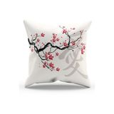 Çift Tarafı Baskılı Blossom Japan - 4 Desenli Süet Kırlent Kılıfı