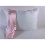 Çift Taraflı 19 Momme Ipek/doğal Tencel Yastık Kılıfı (Pembe Ipek/beyaz Tencel) - genel
