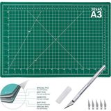 Çift Taraflı, A3 Boy, Kesim Matı ve Kretuar Bıçağı, 30X45 Cm, Kesim Altlığı, Kesme Tablas�