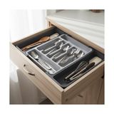 Çift Taraflı Açılır Çekmece Içi Kaşıklık ve Organizer - Modüler Sürgülü Mutfak Düzenleyici - Açık Gri ve Renk - Kapalı 31 cm Açık 52 cm