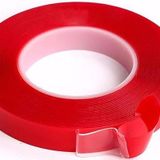 CIFT TARAFLI BANT 10mm x 5 mt KIRMIZI SEFFAF - CEVHER-CTB310