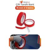Çift Taraflı Bant Güçlü Şeffaf Nano Bant Oto Aksesuar Montaj Bandı İz Bırakmaz 15 Mm X 5 Metre