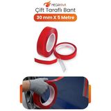 Çift Taraflı Bant Güçlü Şeffaf Nano Bant Oto Aksesuar Montaj Bandı İz Bırakmaz 30 Mm X 5 Metre