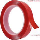 Çift Taraflı Bant Şeffaf Silikonlu Su Geçirmez Akrilik Montaj Bandı (5 M x 10 Mm)