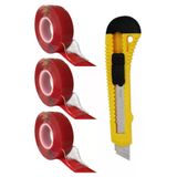 Cift Tarafli Bant Silikonlu Super Guclu Civisiz Montaj Bandi Ve Maket Bicagi 1 Paket 18Mm X 2 Metre Extra Yuksek Mukavemetli