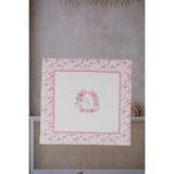 Çift Taraflı Bebek Battaniyesi - Minik Çiçekler Pembe Kız Cinsiyetine Uygun 80x80 cm Pamuklu - 80x80cm