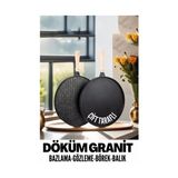 Çift Taraflı Döküm Granit Gözleme Bazlama Tavası - Çok Renkli