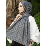 Çift Taraflı G Desen Şal - Siyah - Gri