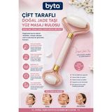 Çift Taraflı Jade Roller Yüz Masaj Aleti – Doğal Taş Cilt Bakım ve Yüz Masaj Rulosu