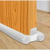 Çift Taraflı Kapı Altı İzolasyon Süngeri, Kapı Altı Rüzgar Önleyici, Ayarlanabilir, Soğuk Geçirmez, Toz Geçirmez, Eşik Altlığı, Kapı Contası (Beyaz, 92 cm)