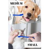 Çift Taraflı Kedi Köpek Diş Fırçası 4'lü Set Ağız Diş Bakım Ürünü