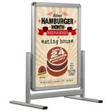 Çift Taraflı Kısa Ayaklı Alüminyum Çerçeve Reklam Poster Panosu