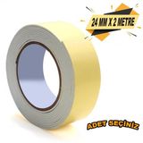 Çift Taraflı Köpük Bant Eva Montaj Bandı Beyaz 24 Mm X 2 Metre