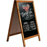 Çift Taraflı Menü Yazı Tahtası 60X110, Şık ve Kullanışlı Tasarım - Ahşap - Seçenek 1