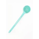 Çift Taraflı Silikon Duş Vücut Fırçası Uzun Saplı Banyo Yıkama Fırçası Sırt Masaj Peeling Fırçası Derin Temizlik ve Rahatlatıcı Masaj Için Esnek Yumuşak Vücut Temizleme Aparatı
