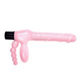Çift Taraflı Strapon Belden Bağlamalı G-Spot Vibratör Anal Plug - B1009