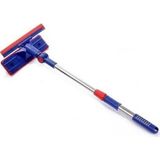 Çift Taraflı Teleskopik Mikrofiber Cam Silme Aparatı, Pratik ve Kullanışlı - 1BW-Beyaz