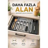 Çift Taraflı Uzayabilen Pratik Çekmece İçi Kaşıklık Organizer Çekmece Düzenleyici