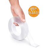 Cift Tarafli Yikanabilir Super Guclu Nano Teknoloji Bant Serit Led Tablo Priz Montaj Bandi 1 Metre