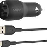 Çift USB Araç Şarj Cihazı 24 W + Usb-C Kablosu (Boost Charge Çift Bağlantı Noktalı Araç Şarjı, 2 Bağlantı Noktalı USB Araç Şarjı) Nintendo Switch Araç Şarjı, iPad Pro Araç Şarjı