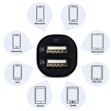 Çift USB Girişli 2.1 AMP Araç Çakmak Soketi