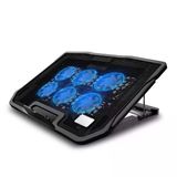 Çift Usb Portlu 6 Fanlı Sessiz Laptop Soğutucu Standı 15.6 İnç Ayarlanabilir Açılı