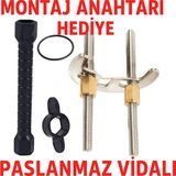 Çift Vidalı Batarya Ay Takımı + Somun Sıkma Anahtarı Hediyeli | Musluk Montaj Seti