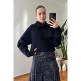 Çift Yakalı Premium Triko Kazak- Lacivert - XL