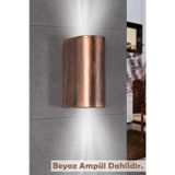 Çift Yönlü Eskitme Kasa Beyaz Işık Ledli Iç Ve Dış Mekan Bahçe Balkon Salon Teras Veranda Apliği