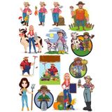 Çiftçi Sticker Set-1 14 Parça Telefon, Tablet, Defter, Laptop Sticker
