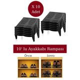 Çiftli Ayakkabı Rampası 10' Lu Siyah OPH-000016