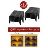 Çiftli Ayakkabı Rampası 10' Lu Siyah OPH-000164
