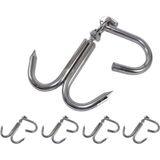 Çiftli Çengel - 5 Adet - Kanca Kurban Et Çengeli 8 mm - 0,5