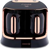 Çiftli Kahve Makinesi Siyah ve Rosegold, Şık ve Kullanışlı, A861-04