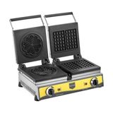 Çiftli Kare + Çiçek Model Waffle Makinası Elektrikli W20 - Çok Renkli