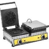 Çiftli Kare ve Çiçek Waffle Makinesi
