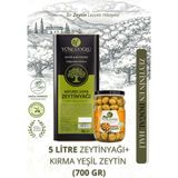 Çiftliği 2'li Avantaj Paketi - 5 L Naturel Sızma Zeytinyağı + 700 gr Doğal Kırma Yeşil Zeytin
