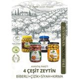 Çiftliği 4'lü Avantaj Paketi - Biberli + Çizik + Siyah Sele + Kırma Yeşil Zeytin Seti