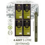 Çiftliği Natürel Sızma Zeytinyağı - Kendi Bahçemizden Doğal ve Katkısız 5 Litre x 4 Adet - 20 lt