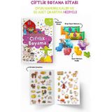 Çiftlik Boyama Kitabı - Oyun Hamuru, Oyuncak ve Çıkartma Hediyeli / 3 Yaş+