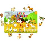 Çiftlik Hayvanları Katmanlı Çocuk Eğitici Oyuncak Bultak Yapboz Puzzle