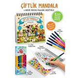 Çiftlik Mandala - 6 Renk Keçeli Kalem ve 75 Adet Çıkartma Hediyeli 3+ 884123