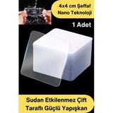 #Çifttaraflıbant 4X4 Cm Şeffaf Nano Bant Çift Taraflı Güçlü Yapışkan Su Geçirmez Çivi Gerektirmeyen Sabitleyici Duvar Ak