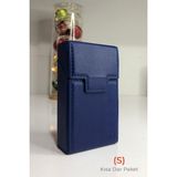 Cig Box cigbox Sigara Kutusu - (S) Kısa Dar Paket - Touch Blue-Slender- Aluminyum Kasa- Mıknatıslı Kapak, Hediye - Lacivert