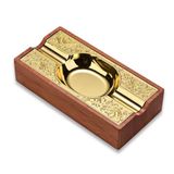 Cigarloong Ahşap Puro Küllüğü Damascus Gold 2li